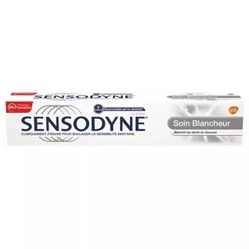 خمیر دندان سفید کننده سنسوداین مدل Sensodyne Soin Blancheur