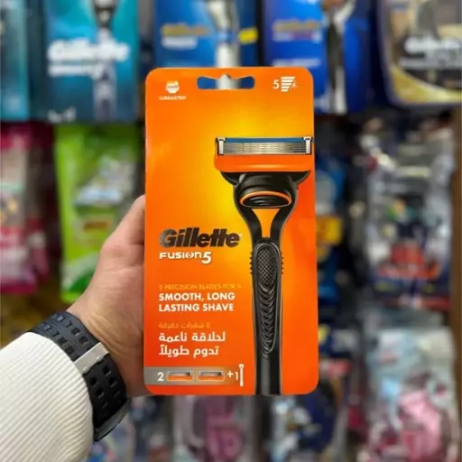 خودتراش مردانه ژیلت فیوژن 5 تیغه 1 دسته و 2 یدک Gillette Fusion5