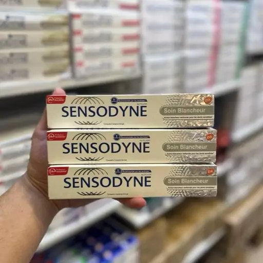 خمیر دندان سفید کننده سنسوداین مدل Sensodyne Soin Blancheur