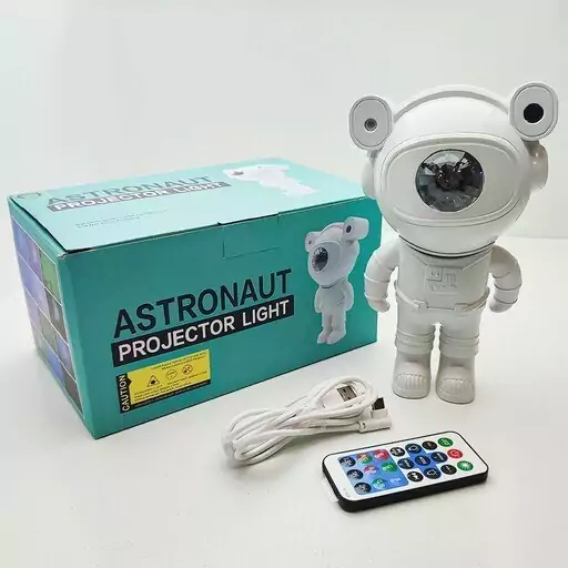 چراغ خواب کهکشانی فضانورد ایستاده اسپیکردار Astronaut Starry Sky Projector Night Light Remote Control