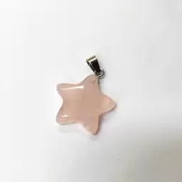 گردنبند سنگ رز کوارتز ( کوارتز صورتی )  rose quartz کد01