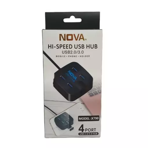 هاب 4 پورت NOVA مدل USB3    X790