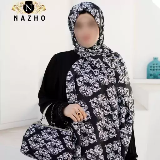 ست کیف و شال زنانه ست کیف و روسری زنانه رنگ مشکی مجلسی سنتی na619