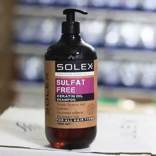 شامپو بدون سولفات سولکس SOLEX SUFAT FREE مدل KERATIN OIL  کراتین دار 1000 میل