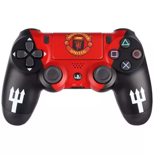 دسته بازی بی سیم سونی Dualshock 4 High Copy درجه یک طرح Manchester United مناسب برای PS4