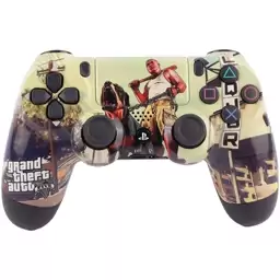 دسته بازی بی سیم سونی Dualshock 4 High Copy درجه یک طرح GTA V مناسب برای PS4