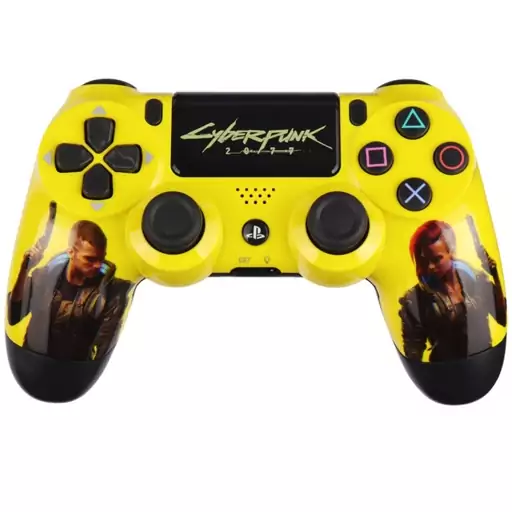 دسته بازی بی سیم سونی Dualshock 4 High Copy درجه یک طرح Cyberpunk  2077 مناسب برای PS4