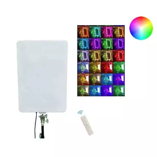 نور ثابت ال ای دی RGB مدل PM-48 بدون سه پایه