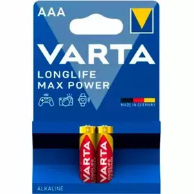 باتری نیم قلمی وارتا لانگ لایف مکث پاور قرمز(VARTA LONG LIFE MAX POWER BATTERY AAA) 2 عددی