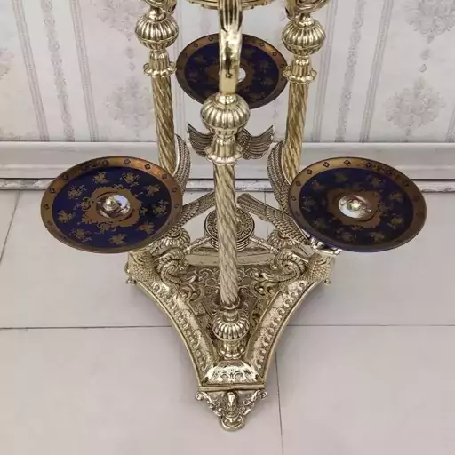 میوه خوری کنار سالنی برنزی پایه دار مدل کیمیا کد 1410 ( میوه خوری برنجی ایستاده)