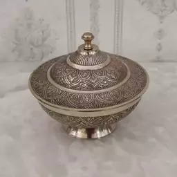 شکلات خوری برنزی هندی مدل گل قطر 17 کد 3718 ( شکلات خوری برنجی )