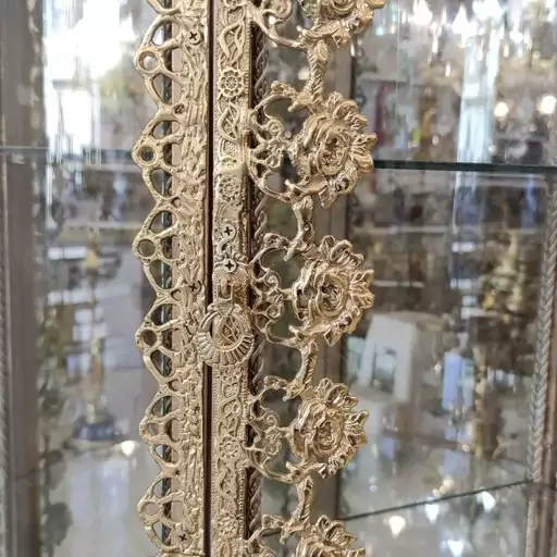 بوفه برنز مدل گل رز بزرگ کد 7509 (بوفه برنجی)