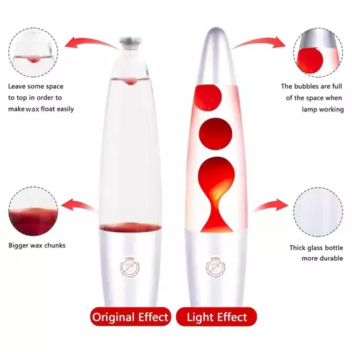 چراغ خواب Lava Lamp لاوا مدل موشکی