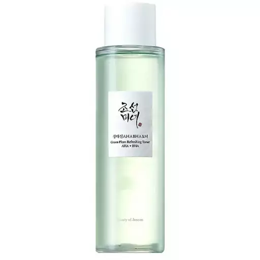 تونر آبرسان شاداب کننده و جوانساز پوست آلو سبز بیوتی اف جوسان Beauty Of Joseon Green Plum Refreshing Toner AHA + BHA