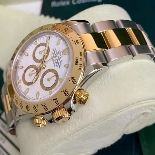 ساعت مچی مردانه رولکس دیتونا سه موتوره کرنوگراف  ROLEX DAYTONA SR-GD-GD-SR