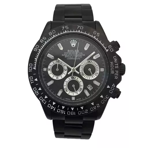 ساعت مچی مردانه رولکس دیتونا سه موتوره کرنوگراف  ROLEX DAYTONA FULL BK