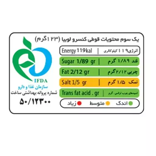 کنسرو لوبیا چیتی شیفته - 370 گرم