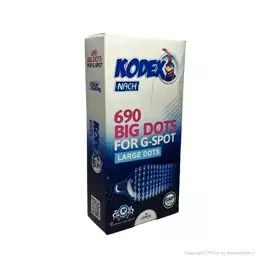 کاندوم خاردار درشت کدکس مدل BIG DOTS بسته 10 عددی