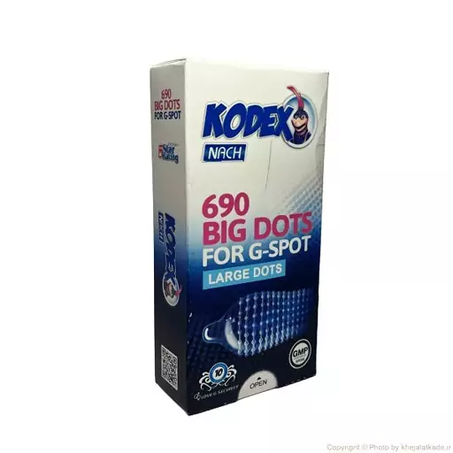 کاندوم خاردار درشت کدکس مدل BIG DOTS بسته 10 عددی