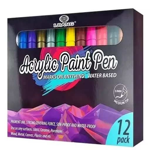  ماژیک نقاشی IJIANG Acrylic Paint Pens دوازده تایی