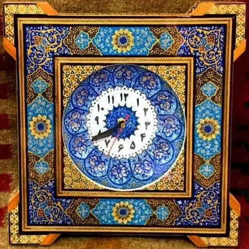 ساعت خاتم کاری  صفحه میناکاری 50 cm