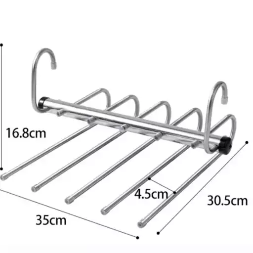 آویز عصایی شلوار استیل نظم دهنده آویز شلوار جادویی