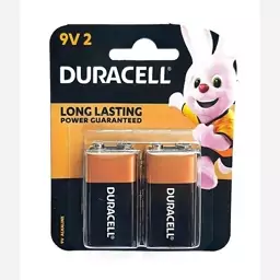 باتری کتابی 9 ولت آلکالاین دوراسل Duracell(کارت 2 عددی)