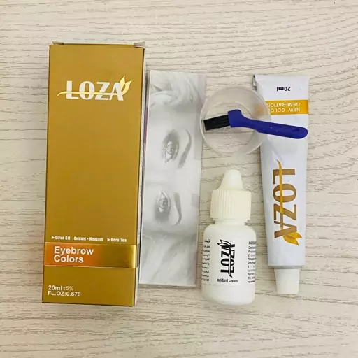 کیت رنگ ابرو بلوند نسکافه ای بسیار روشن شماره 11.7 LOZA حجم 20 میلی لیتر