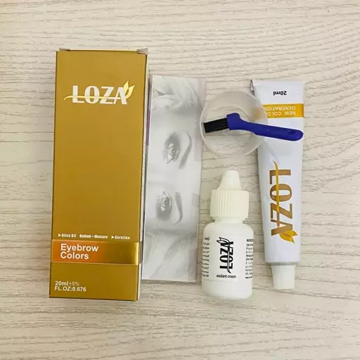 کیت رنگ ابرو بلوند نسکافه ای خیلی روشن شماره 9.7 LOZA حجم 20 میلی لیتر