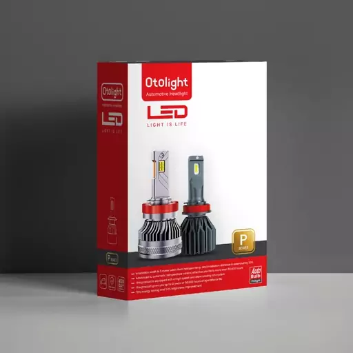 لامپ هدلایت LED اتولایت مدل P2 پایه H7 بسته 2 عددی