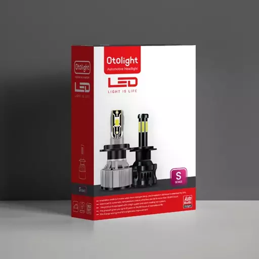 لامپ هدلایت LED اتولایت مدل S2 پایه H7 بسته 2 عددی