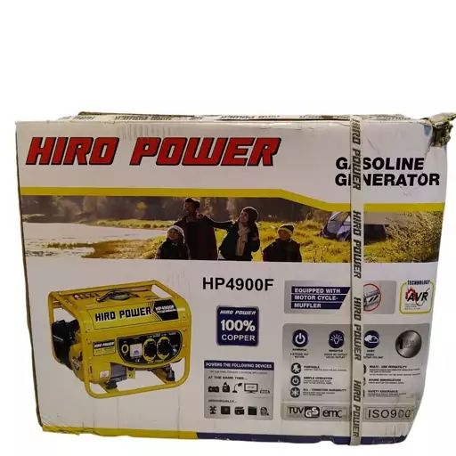 موتور برق 1500 وات هیروپاور مدل HIRO POWER HP4900F موتور برق 1.5 کیلو وات هیرو پاور سیم پیچی تمام مس همراه کابل باتری