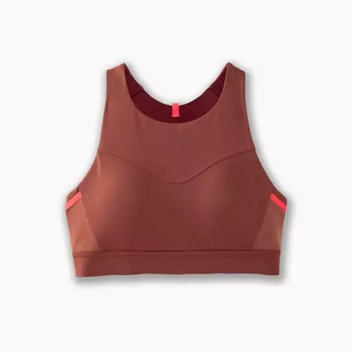 نیم تنه ورزشی زنانه بروکس مدل Brooks 3 Pocket Sports Bra سفالی کد11