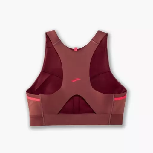 نیم تنه ورزشی زنانه بروکس مدل Brooks 3 Pocket Sports Bra سفالی کد11