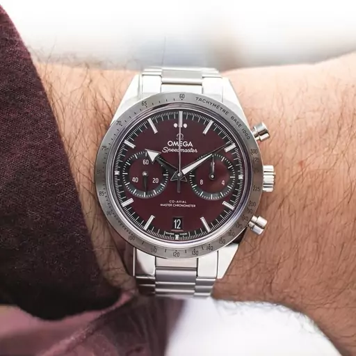 ساعت مچی مردانه امگا اسپیدمستر صفحه قرمز Omega Speedmaster Silver Red