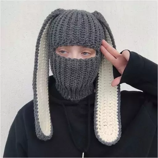 کلاه بالاکلاوا خرگوشی crochet bunny balaclava 