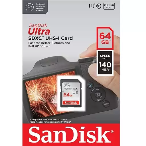 رم 64 گیگ Sandisk با سرعت 140