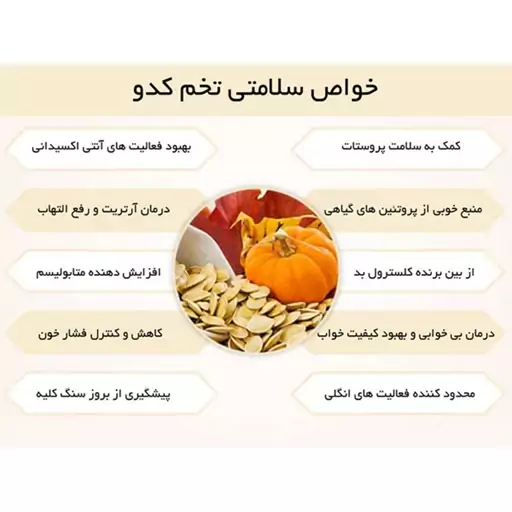 تخم کدو اعلا و درجه یک 500 گرمی و تازه 