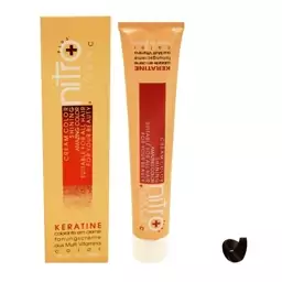  رنگ مو نیترو سری Keratine شماره 3.1 حجم 100 میلی لیتر رنگ قهوه ای خاکستری تیره