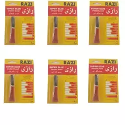 چسب قطره ای رازی مدل b81 حجم 3 میلی لیتر بسته 6 عددی