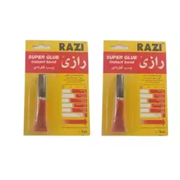 چسب قطره ای رازی مدل h24 حجم 3 میلی لیتر بسته 2 عددی