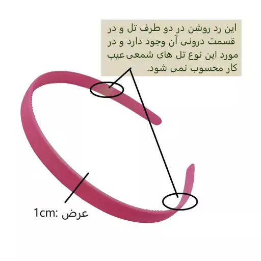 تل مو دخترانه مدل شمعی کد 02 بسته 2 عددی