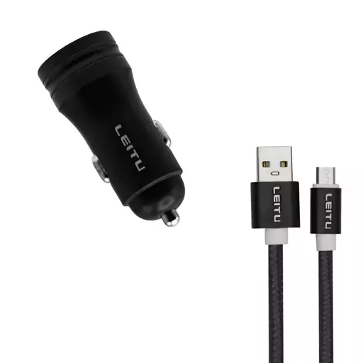 شارژر فندکی لیتو مدل LC-C13 به همراه کابل تبدیل MicroUSB