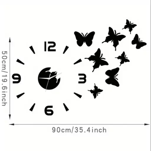  ساعت دیواری پازلی طرح پروانه ها
