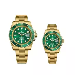 ست زنانه مردانه ساعت مچی رولکس مدل سابمارینر ROLEX SUBMARINER SET GN-GD