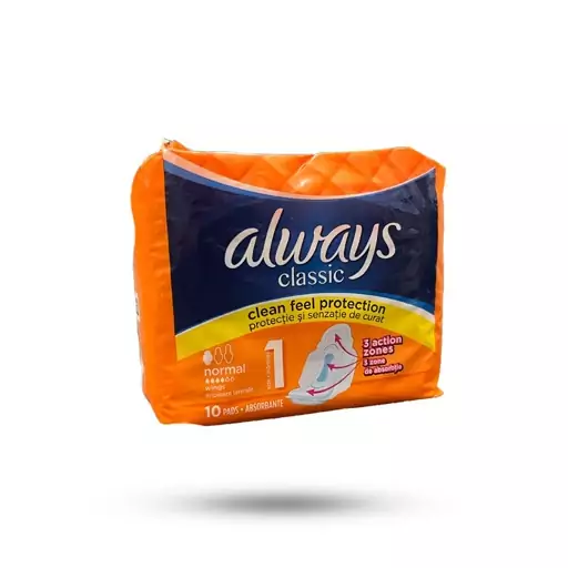 نواربهداشتی سایز 1 آلویز always مدل classic بسته 10 عددی