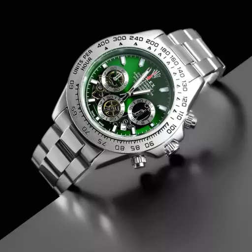 ساعت مردانه رولکس اویستر rolex سه موتور فعال کرنوگراف بند استیل با ارسال رایگان و جعبه