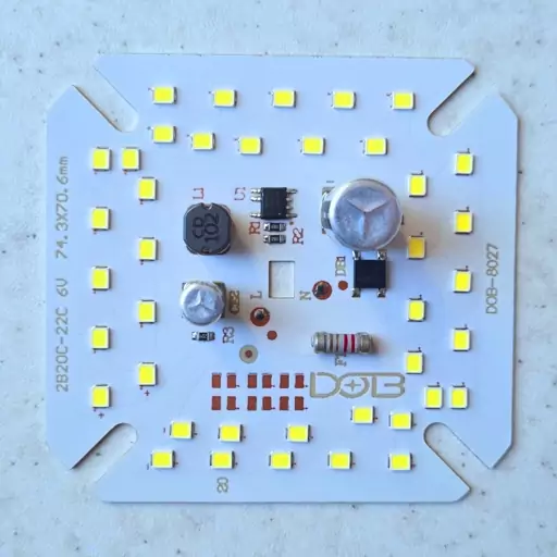 چیپ ال ای دی 40 وات برق مستقیم صفحه لامپ ماژول دی او بی  . رنگ سفید مهتابی جهت تعمیر لامپ chip led dob 40w 220v ccc