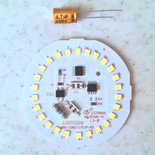 چیپ ال ای دی 20 وات ماژول دی او بی رنگ سفید مهتابی کیفیت بالا جهت تعمیر لامپ chip led dob 20w 220v     