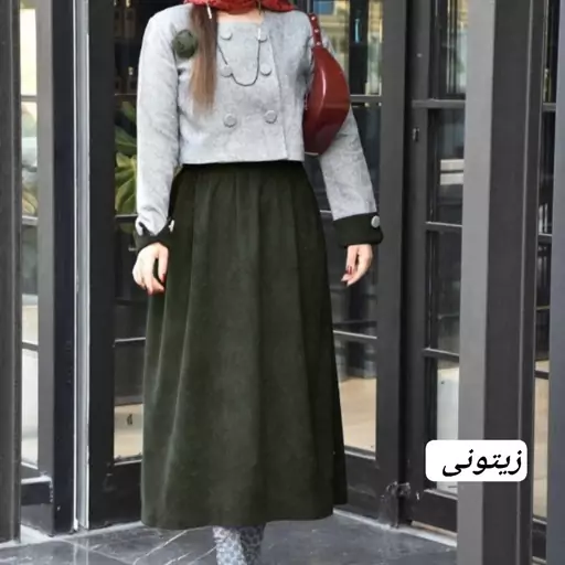 ست کت دامن زنانه. کت دامن مجلسی. کت دامن پاییزه  کت دامن مخمل 